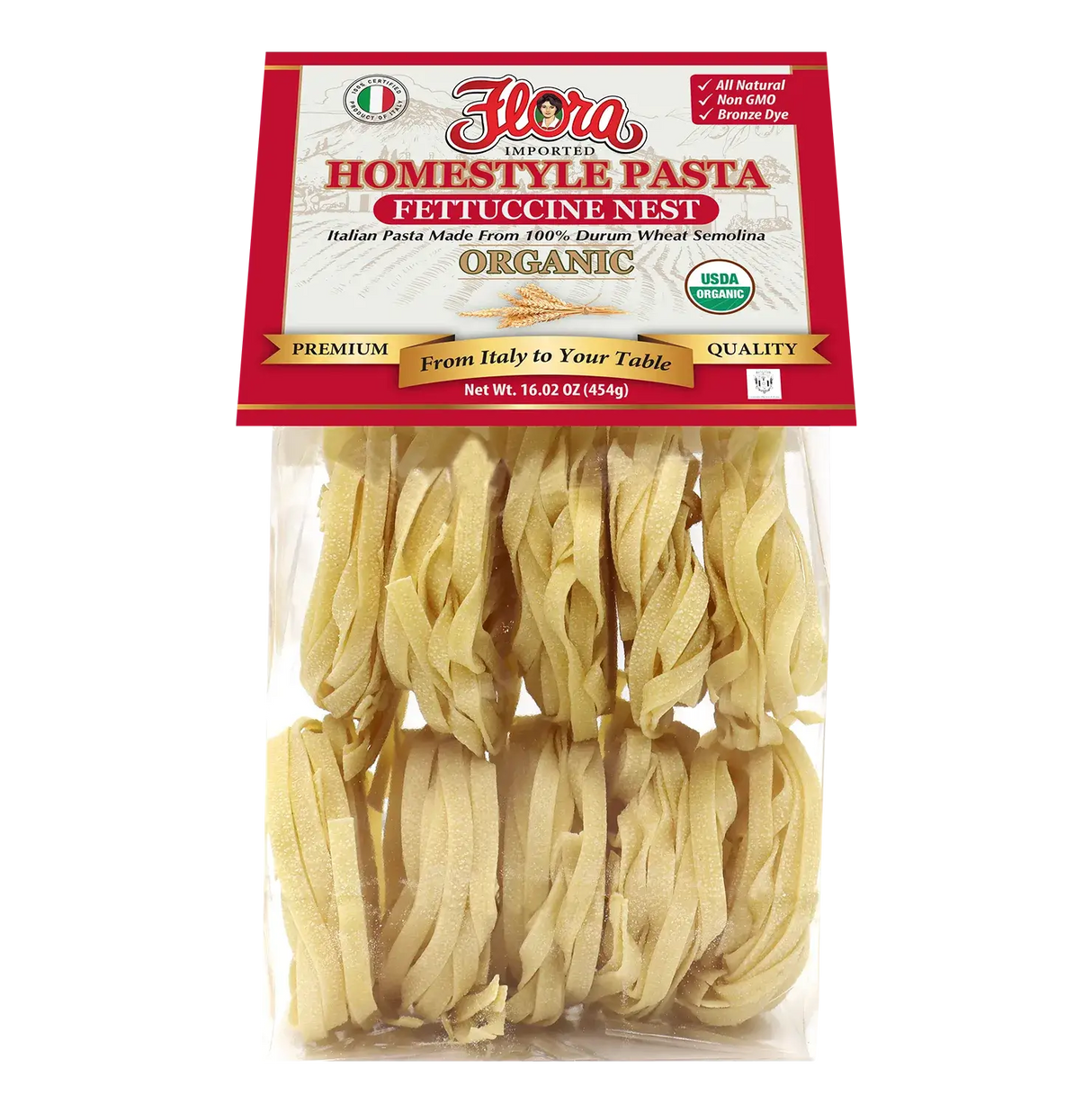 Homestyle Organic Fettuccine Nest Pasta image 0