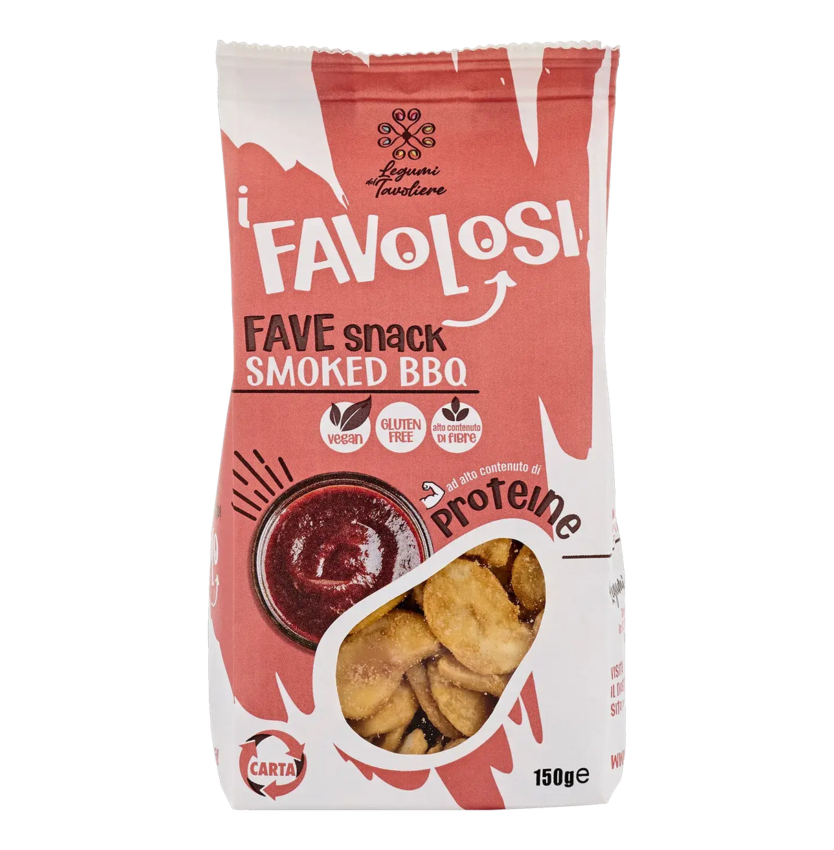I Favolosi Fave Snack Smoked BBQ – 150g image 0