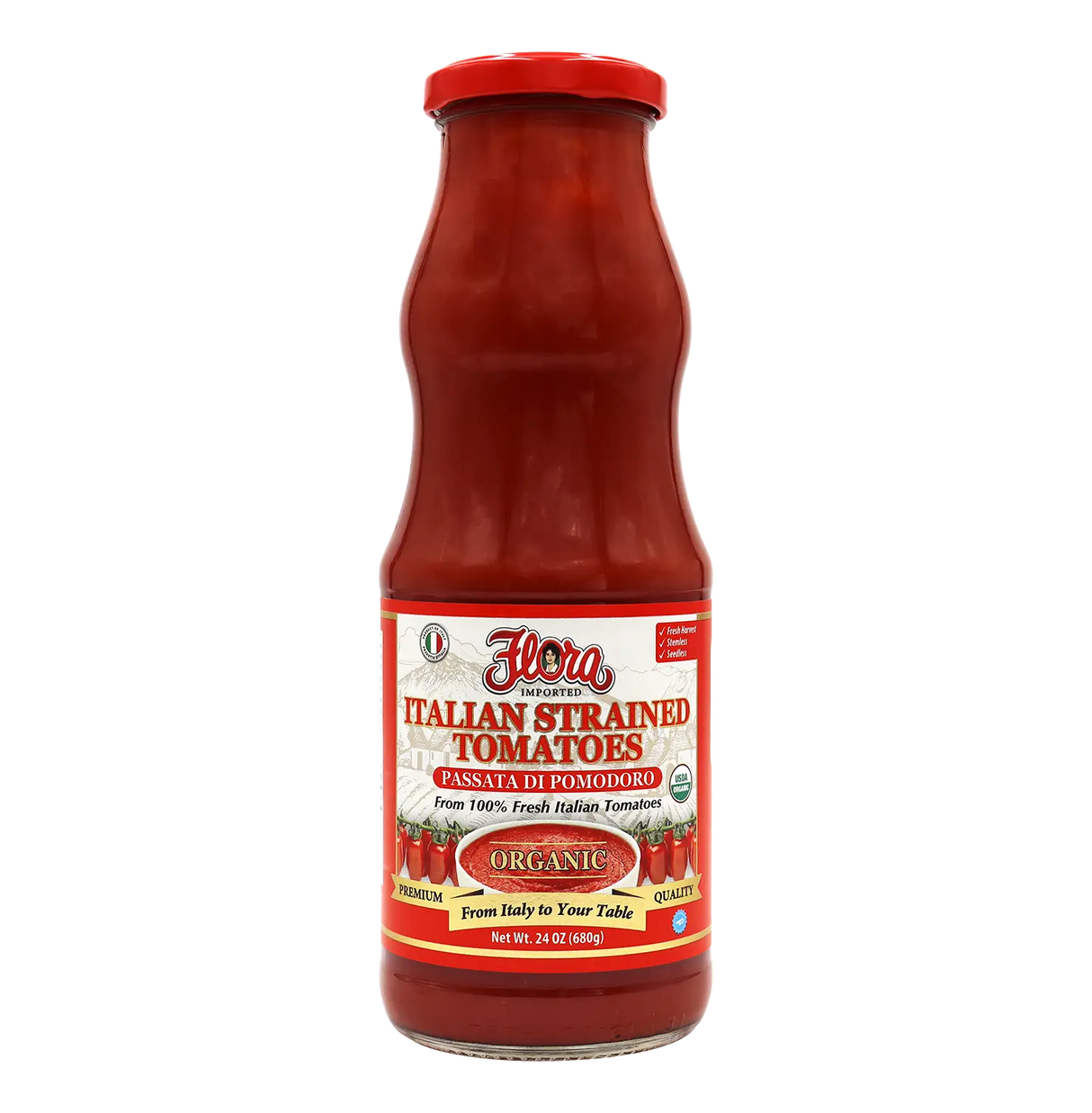 Organic Strained Italian Tomatoes - 24oz image 0