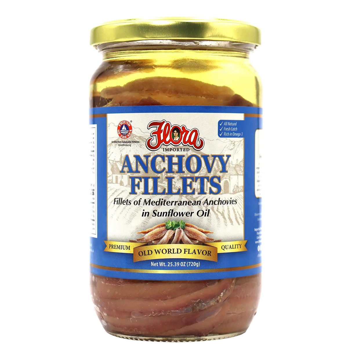 Mediterranean Anchovy Fillets In Sunflower Oil - 25.39oz image 0