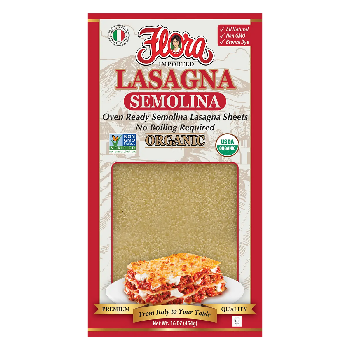 Lasagna Semolina Sheets Oven Ready – Flora Foods