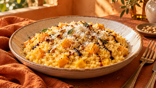 Butternut Risotto Autumn Table Box — finished recipe serving suggestion
