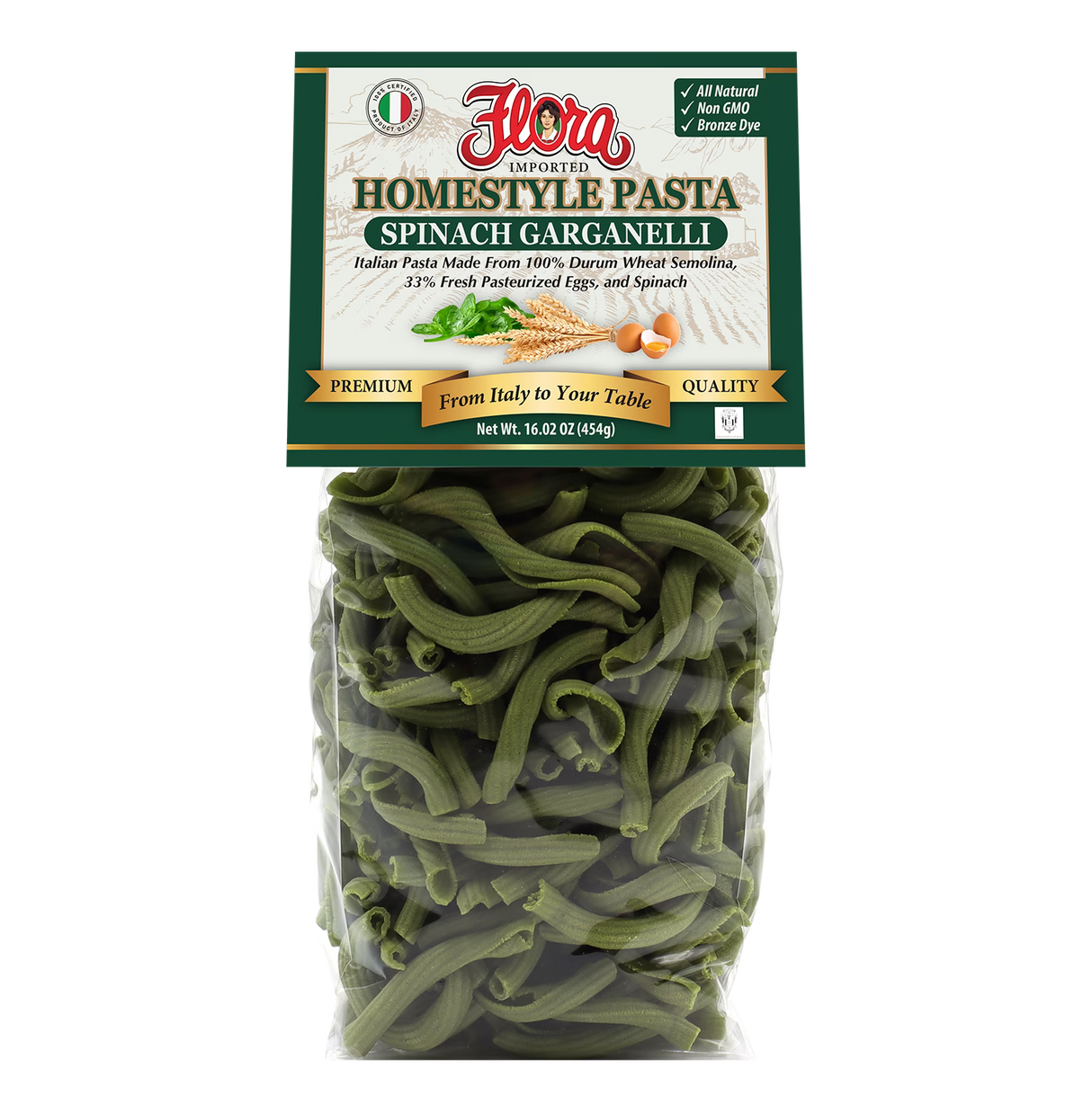 Homestyle Spinach Garganelli image 0