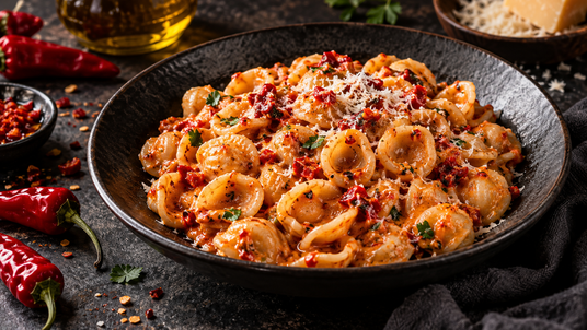 Prepared Calabrian Orecchiette Fire recipe serving suggestion