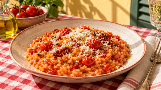 Carnaroli Two-Tomato Dinner Bundle — finished recipe serving suggestion