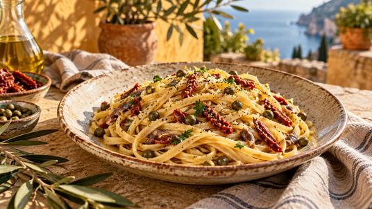 Prepared Coastal Anchovy Linguine recipe serving suggestion