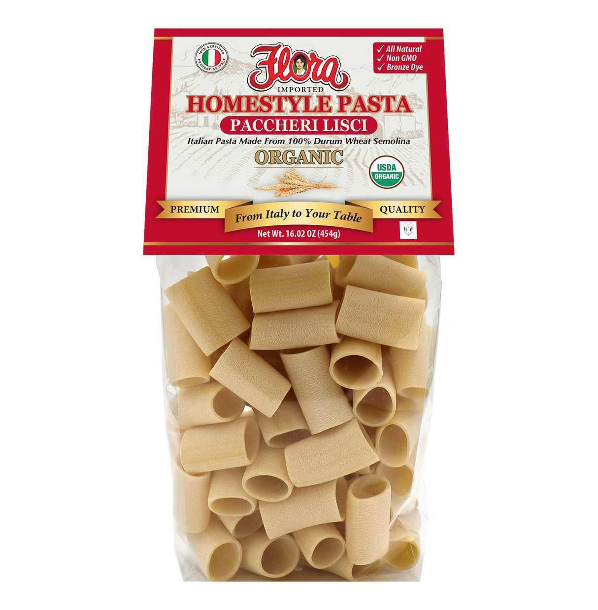 Organic Homestyle Paccheri Lisci image 0