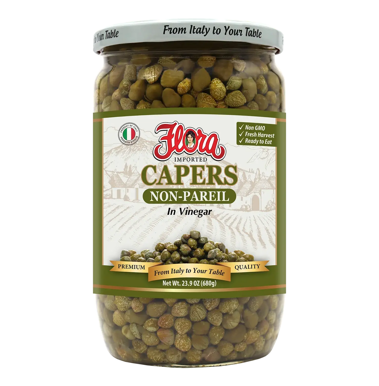 Non-Pareil Capers – Imported in Vinegar - 23.9 oz image 0