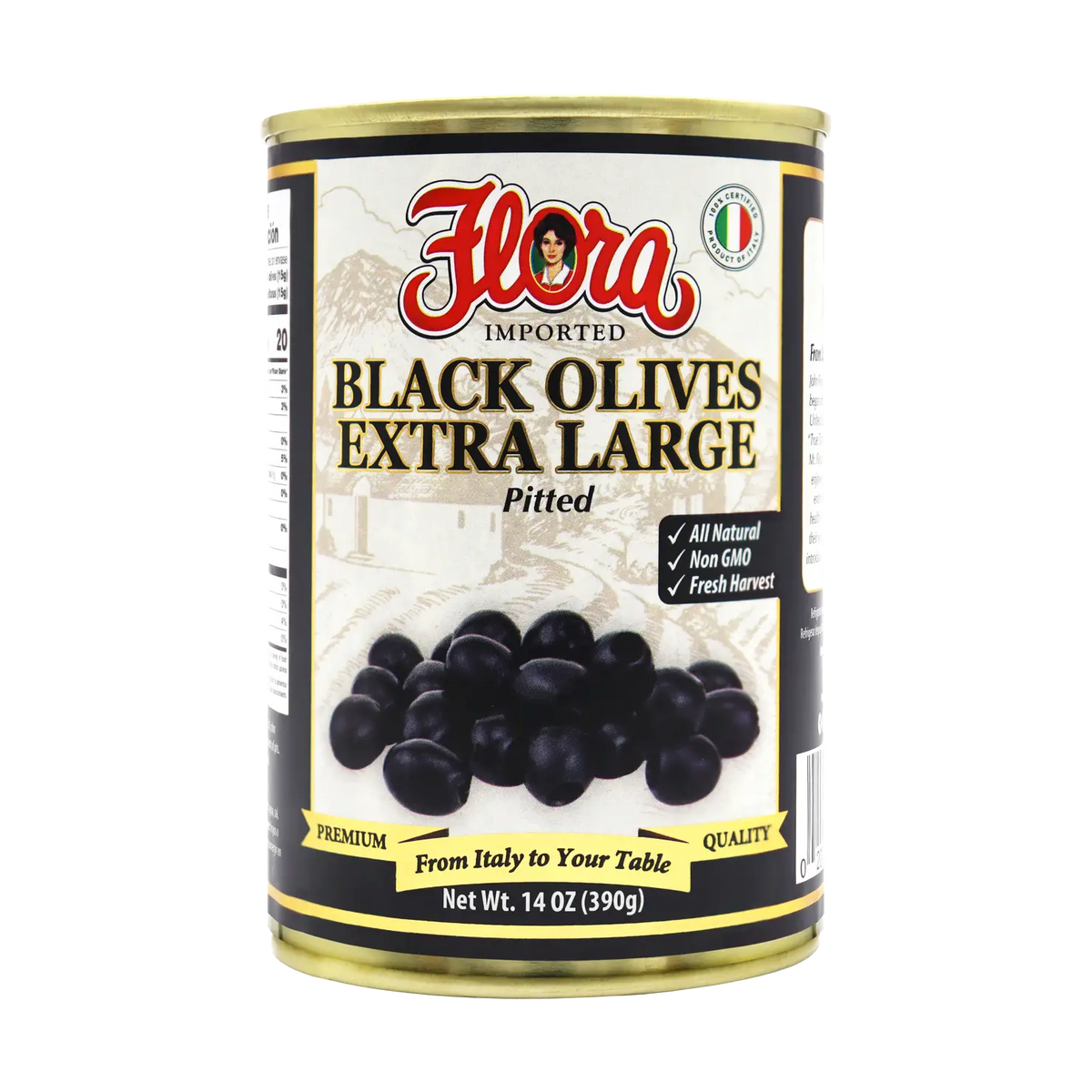 Black Olives Jumbo Pitted – Flora Foods