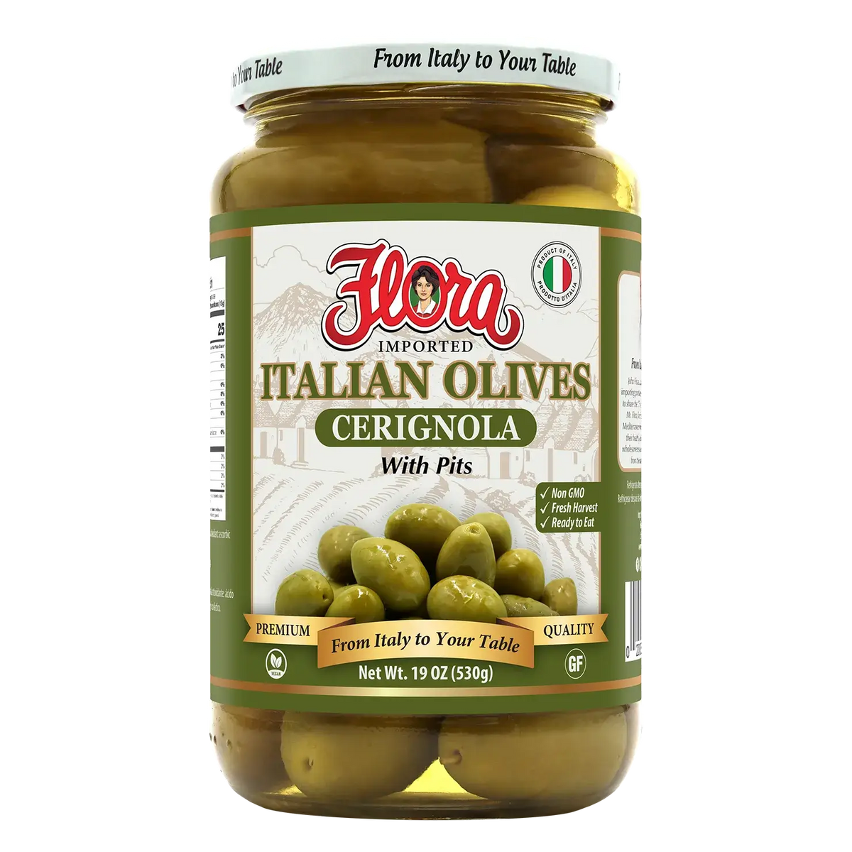 Cerignola Olives with Pits – Flora Foods
