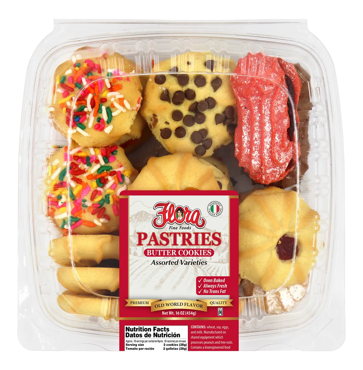 Italian Pastries Butter Cookies - Assorted Varieties image 0