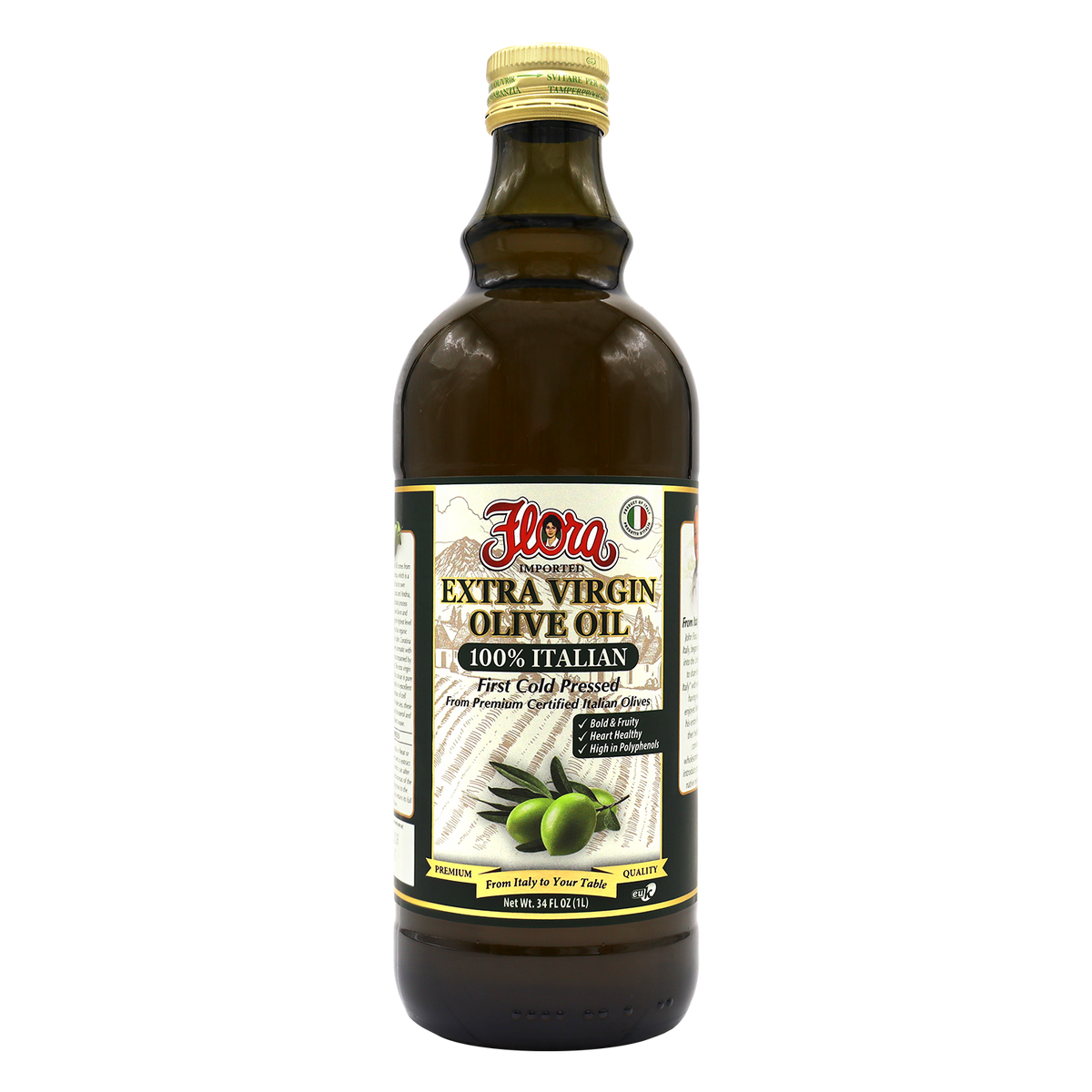 100% Italian Extra Virgin Olive Oil - First Cold Pressed - 1L