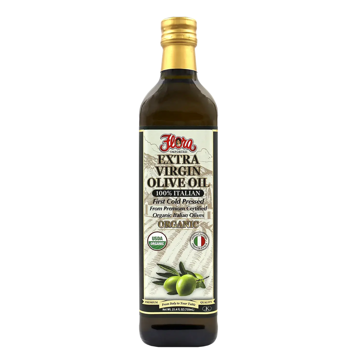 100% Italian Organic Extra Virgin Olive Oil - 25.4oz image 0