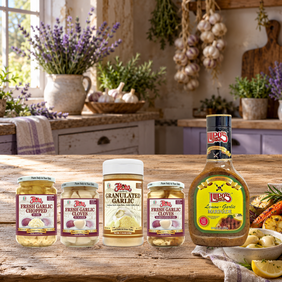 Garlic Lover's Kitchen Collection — included Flora products