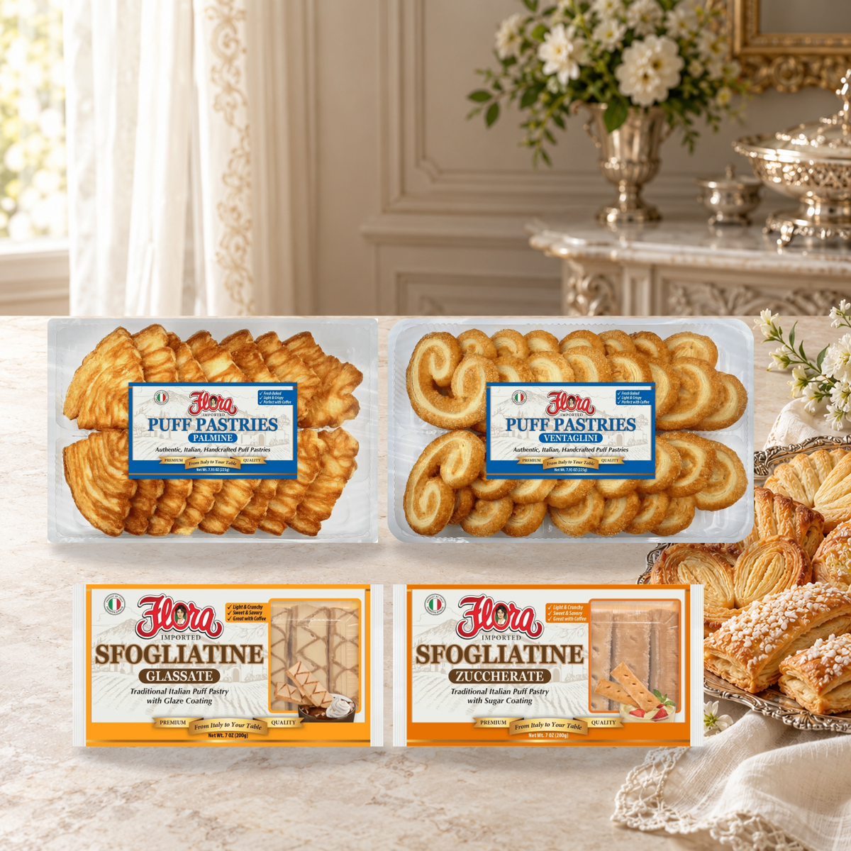 Italian Puff Pastry Quartet — included Flora products