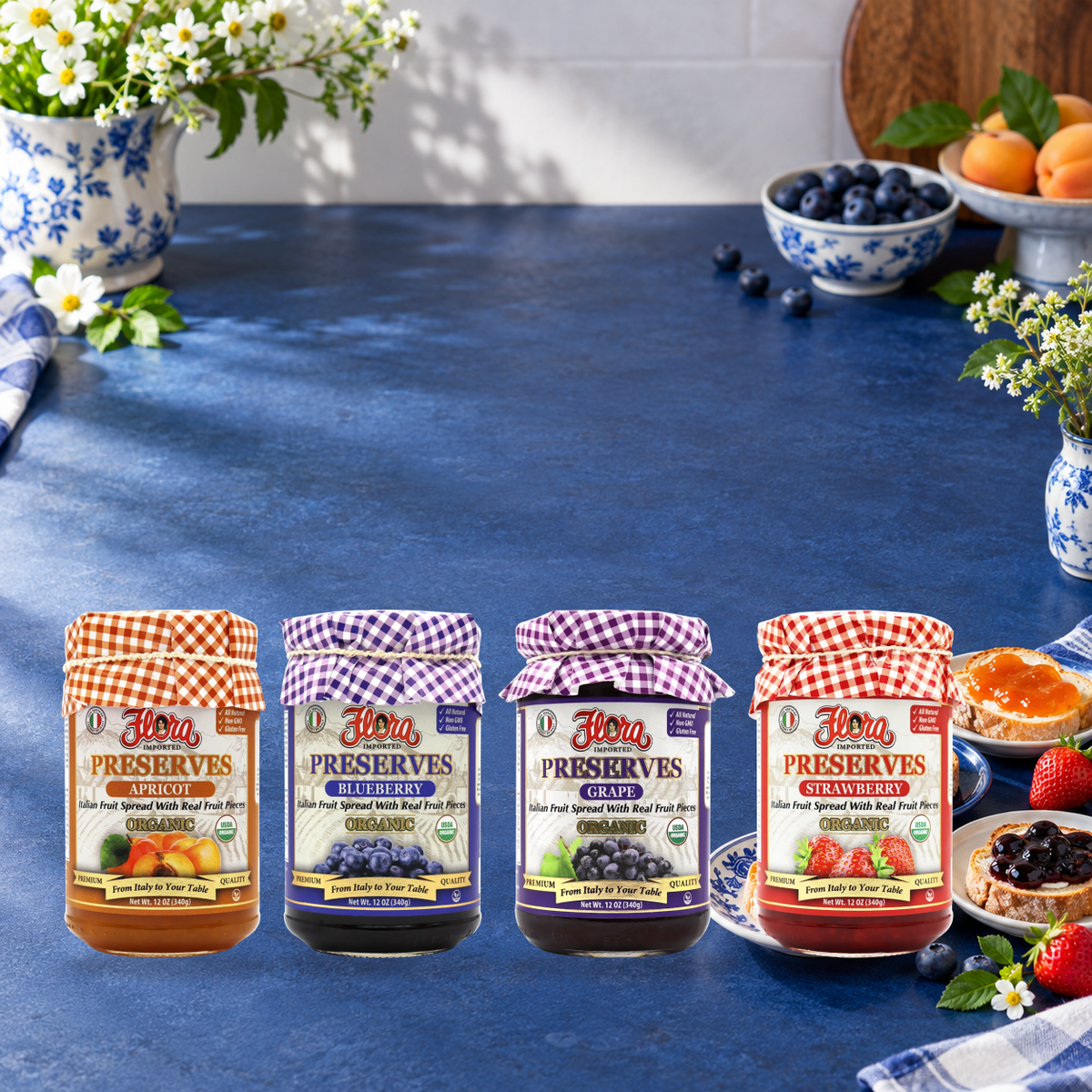 Organic Preserve Morning Flight — included Flora products