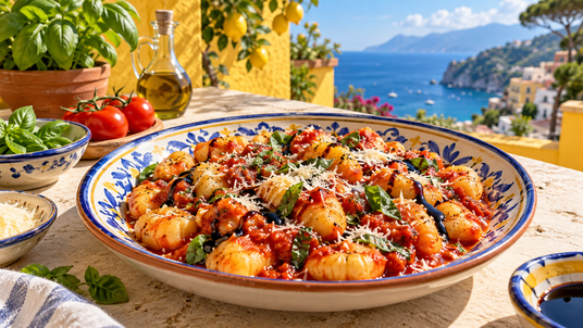 Sorrento Gnocchi Tomato & Basil Dinner Set — finished recipe serving suggestion