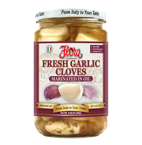 Fresh Garlic Cloves Marinated in Oil and Herbs image 0