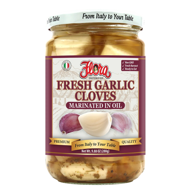 Fresh Garlic Cloves Marinated in Oil and Herbs image 0