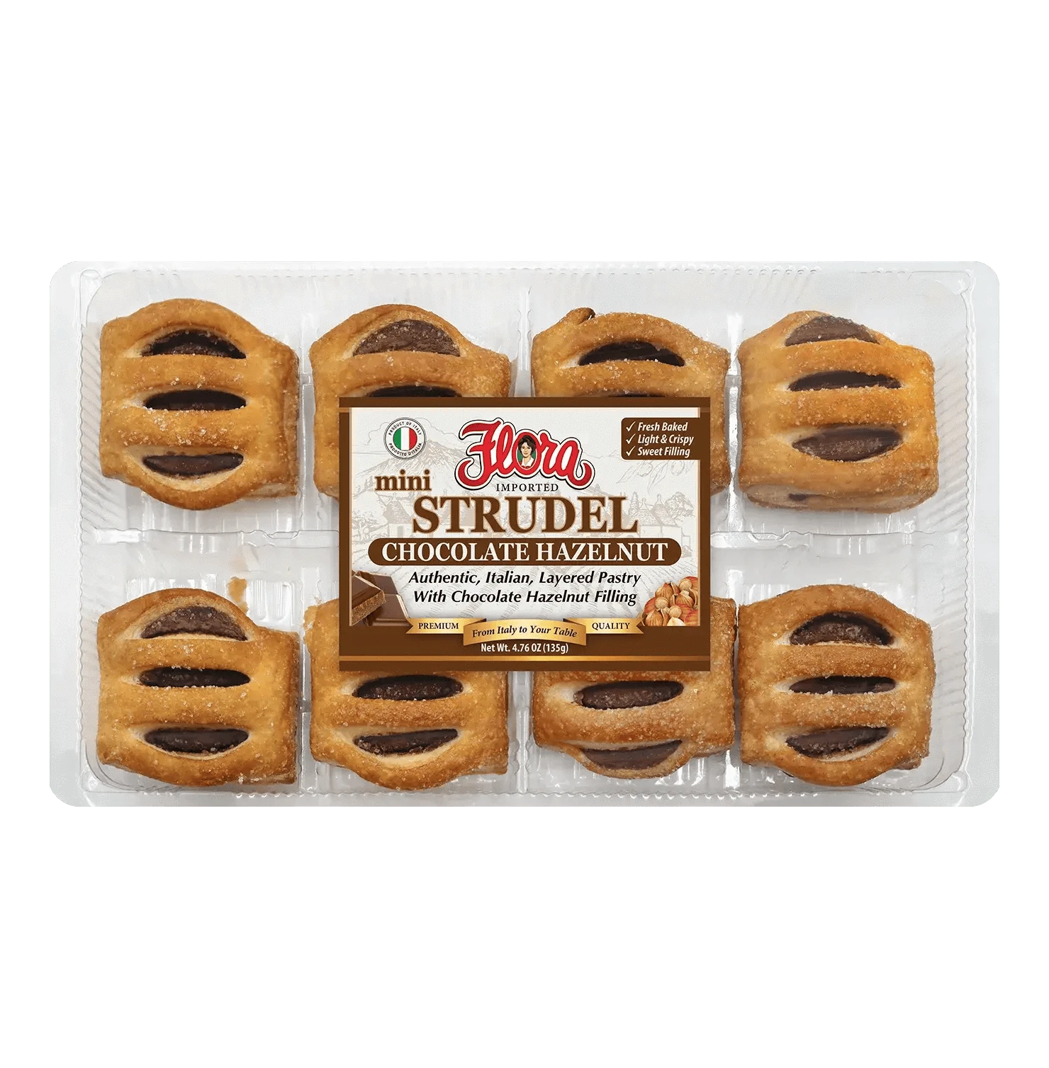 Parrucci パルッキー Mini Strudel Chocolate Hazelnut – Flora Foods