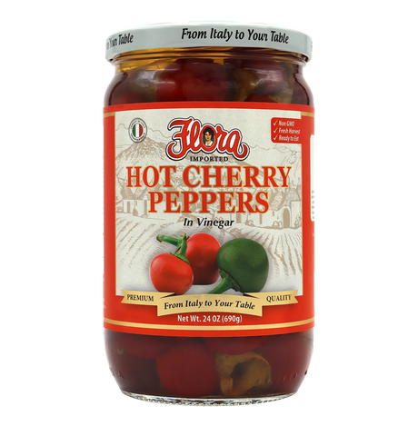Whole Hot Cherry Peppers Red &amp; Green 24.3 Oz - 24.3oz image 0