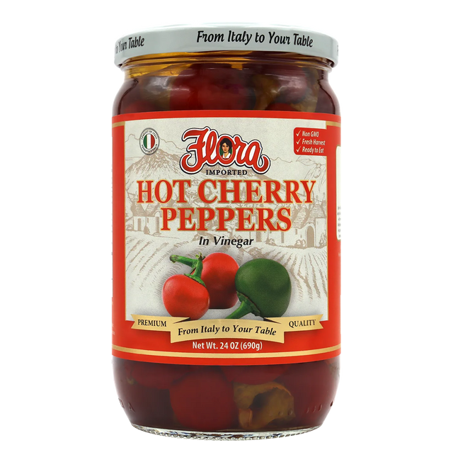 Whole Hot Cherry Peppers Red &amp; Green 24.3 Oz - 24.3oz image 0