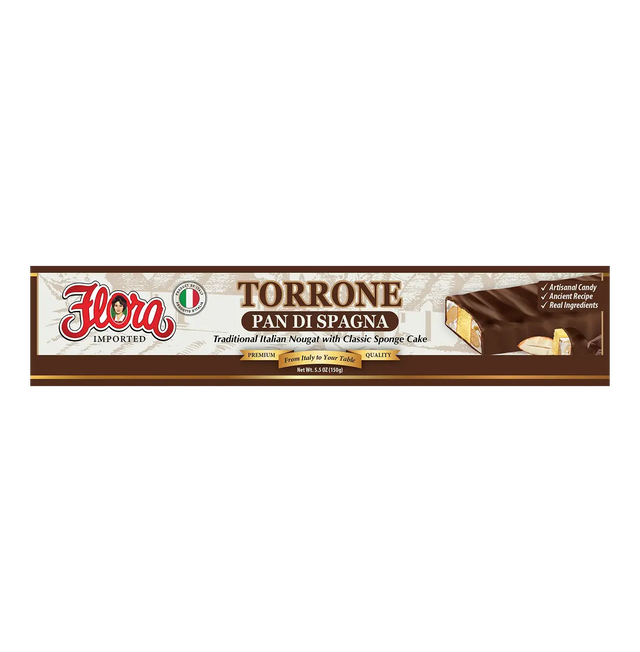 Torrone Pan di Spagna ‚Äì Italian Nougat with Sponge Cake (5.3oz) image 0