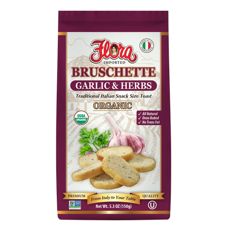 Organic Bruschette Mini Toasts - Garlic and Herbs image 0