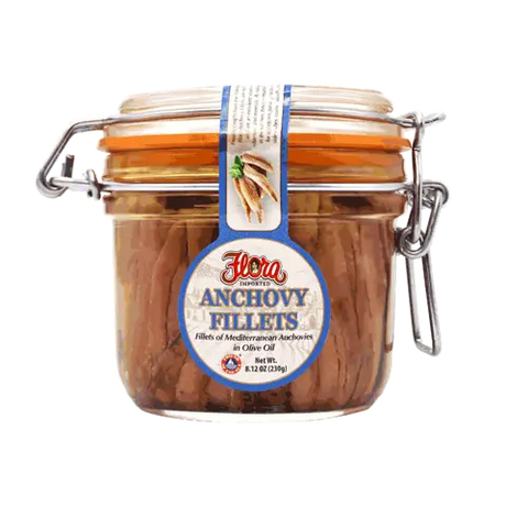 Anchovy Fillets in Olive Oil - Hermetic Glass Jar - 8.12oz image 0