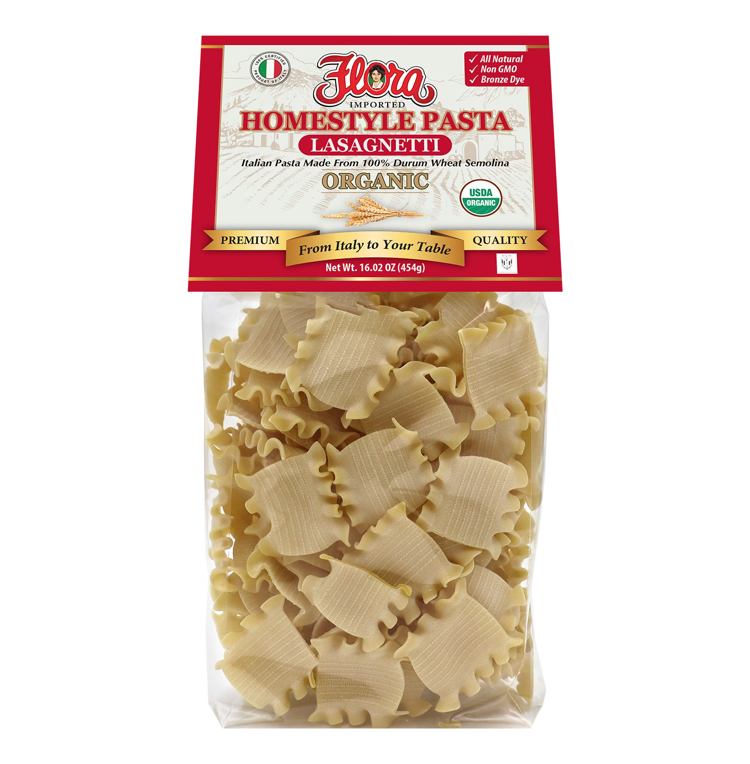 Organic Homestyle Lasagnetti – Flora Foods