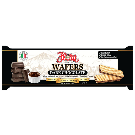 Dark Chocolate Wafers ‚Äì Crispy Italian Cookies image 0