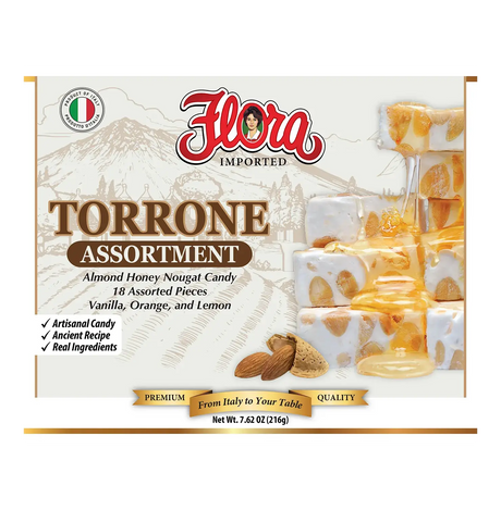 Torrone Assortment ‚Äì Almond Honey Nougat Candy (18 Pieces) image 0
