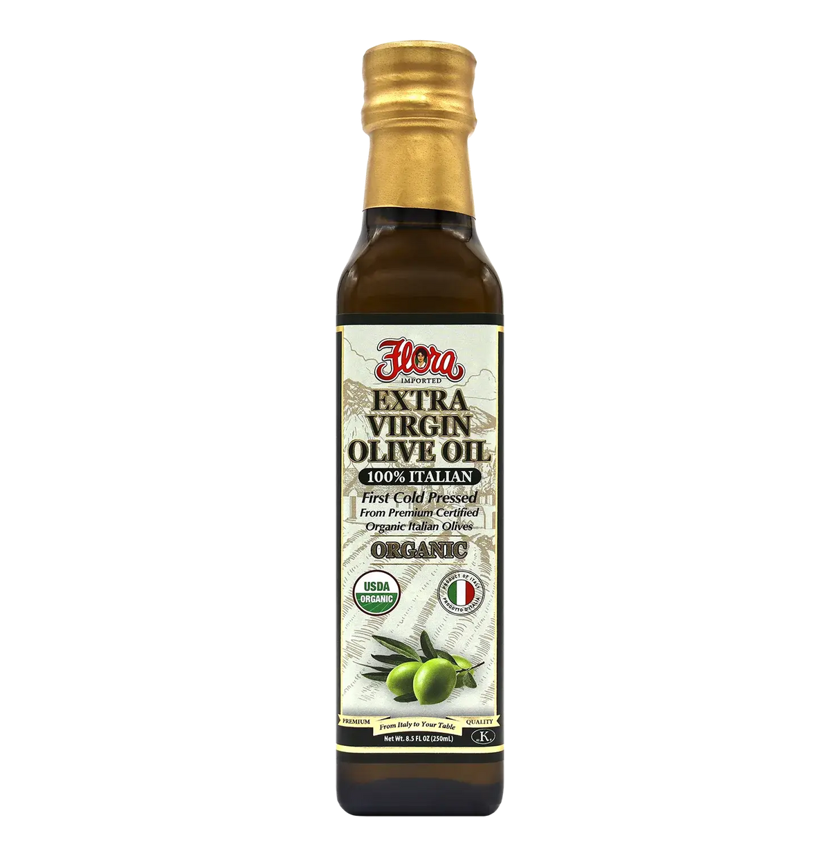 100% Italian Organic Extra Virgin Olive Oil - 8.5oz image 0