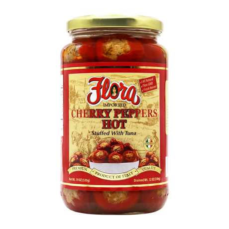 Hot Cherry Peppers Stuffed With Tuna - 19oz image 0