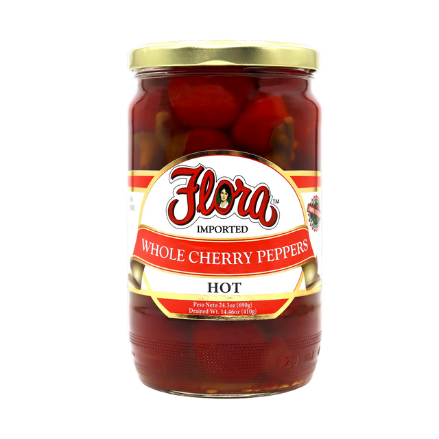Whole Hot Red Cherry Peppers image 0