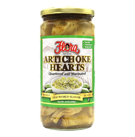 Artichokes Hearts Quartered &amp; Marinated - 24oz image 0