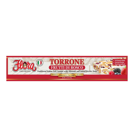 Torrone Frutti di Bosco ‚Äì Italian Soft Nougat with Almonds & Mixed Berries (5.3oz) image 0