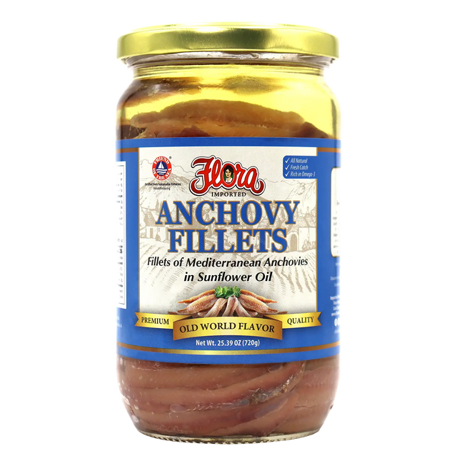 Mediterranean Anchovy Fillets In Sunflower Oil - 25.39oz image 0