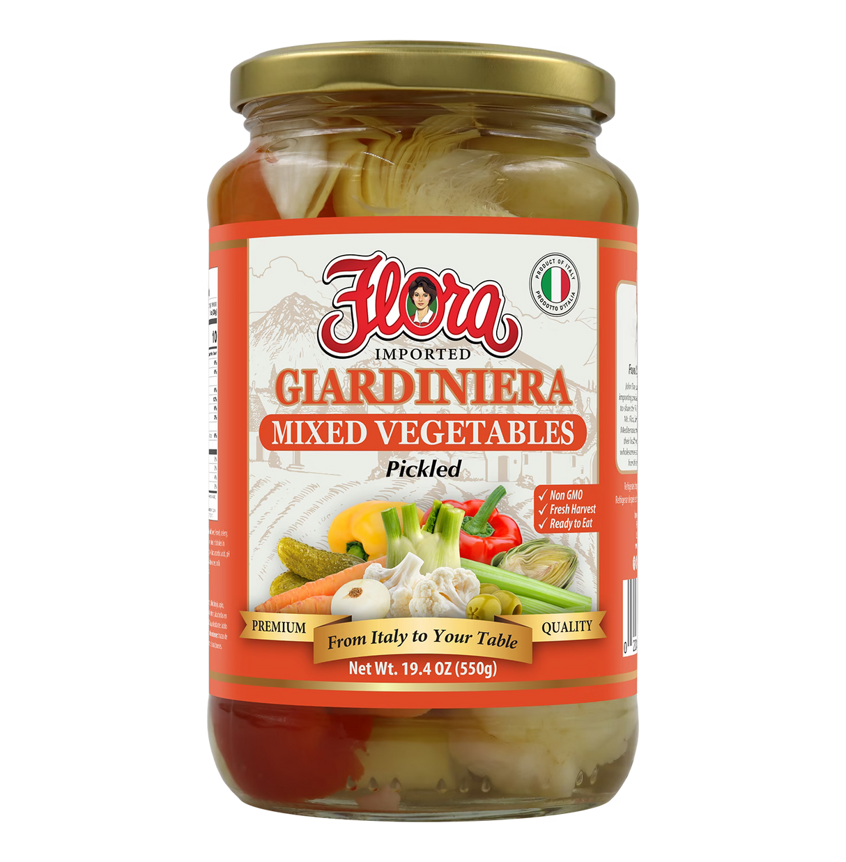 Giardiniera - Mixed Vegetables Pickled - 19.4 oz image 0