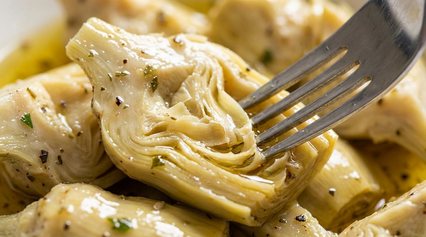 Artichokes Hearts Quartered & Marinated - 24oz – Flora Foods
