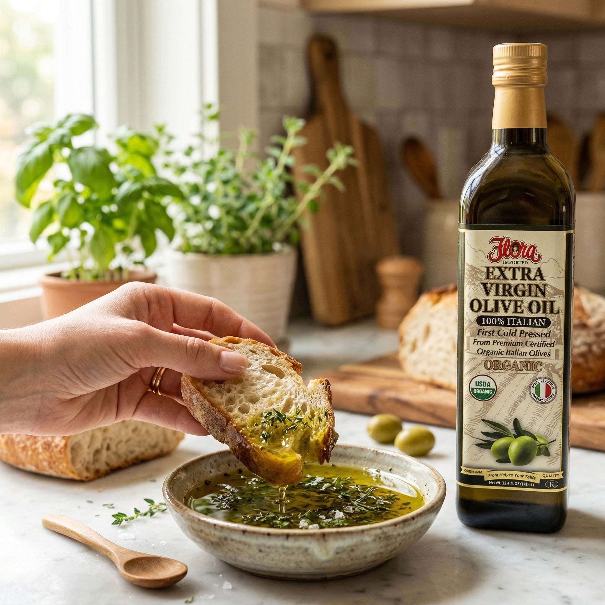 Organic Extra Virgin Olive Oil - 16.9 fl oz | Flora Foods