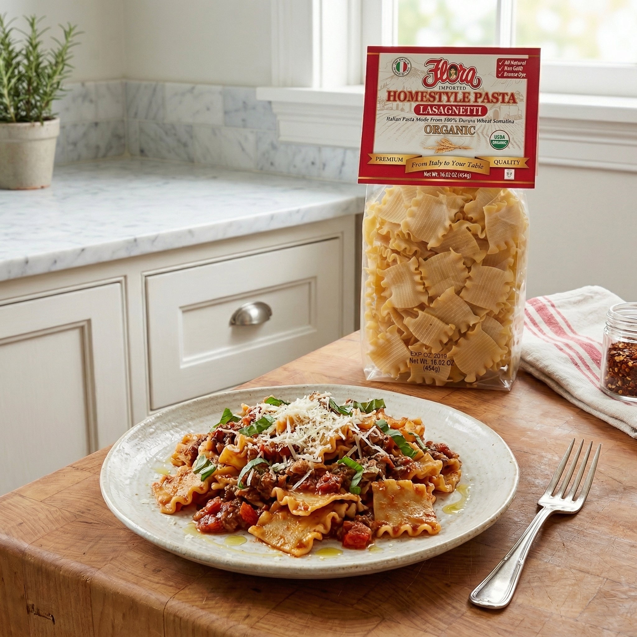 Organic Homestyle Lasagnetti – Flora Foods