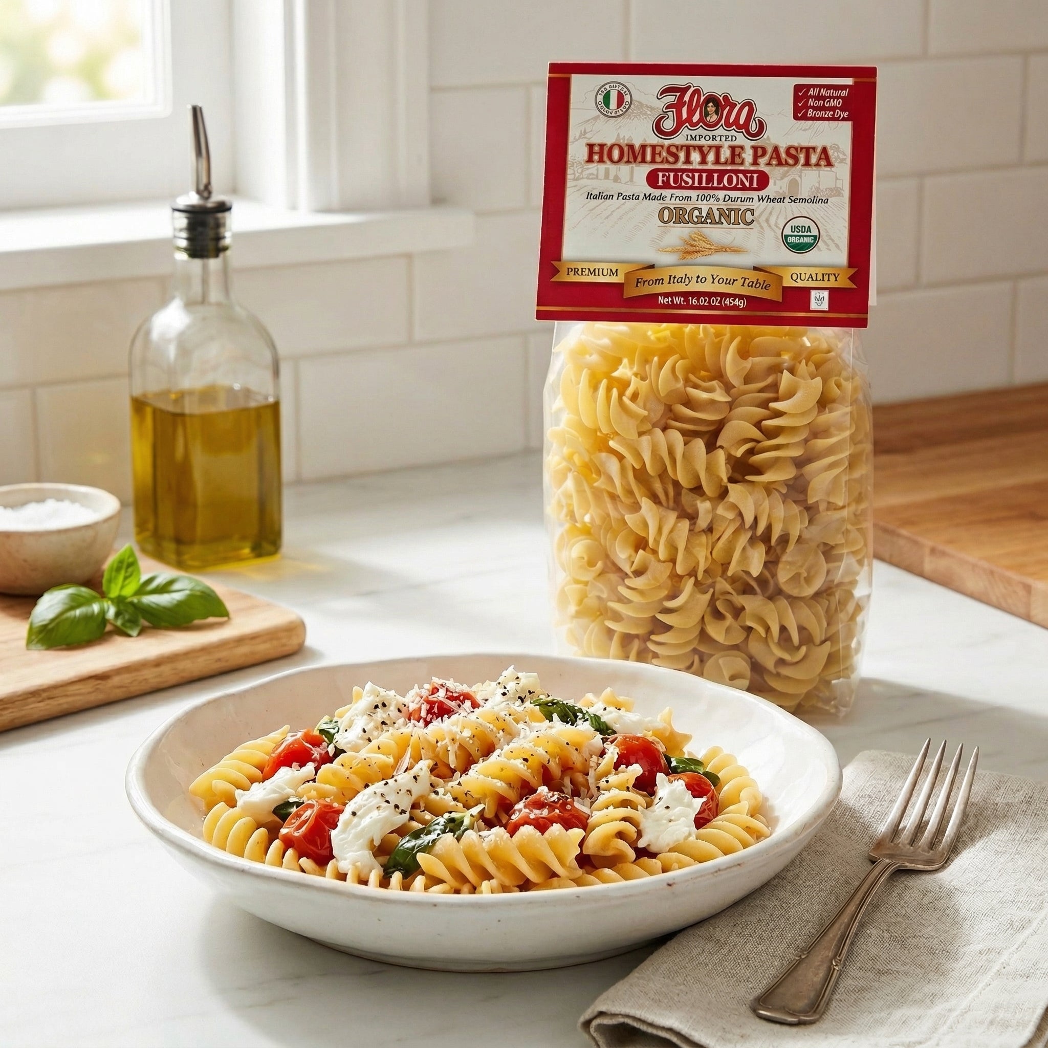 Organic Homestyle Fusilloni – Flora Foods