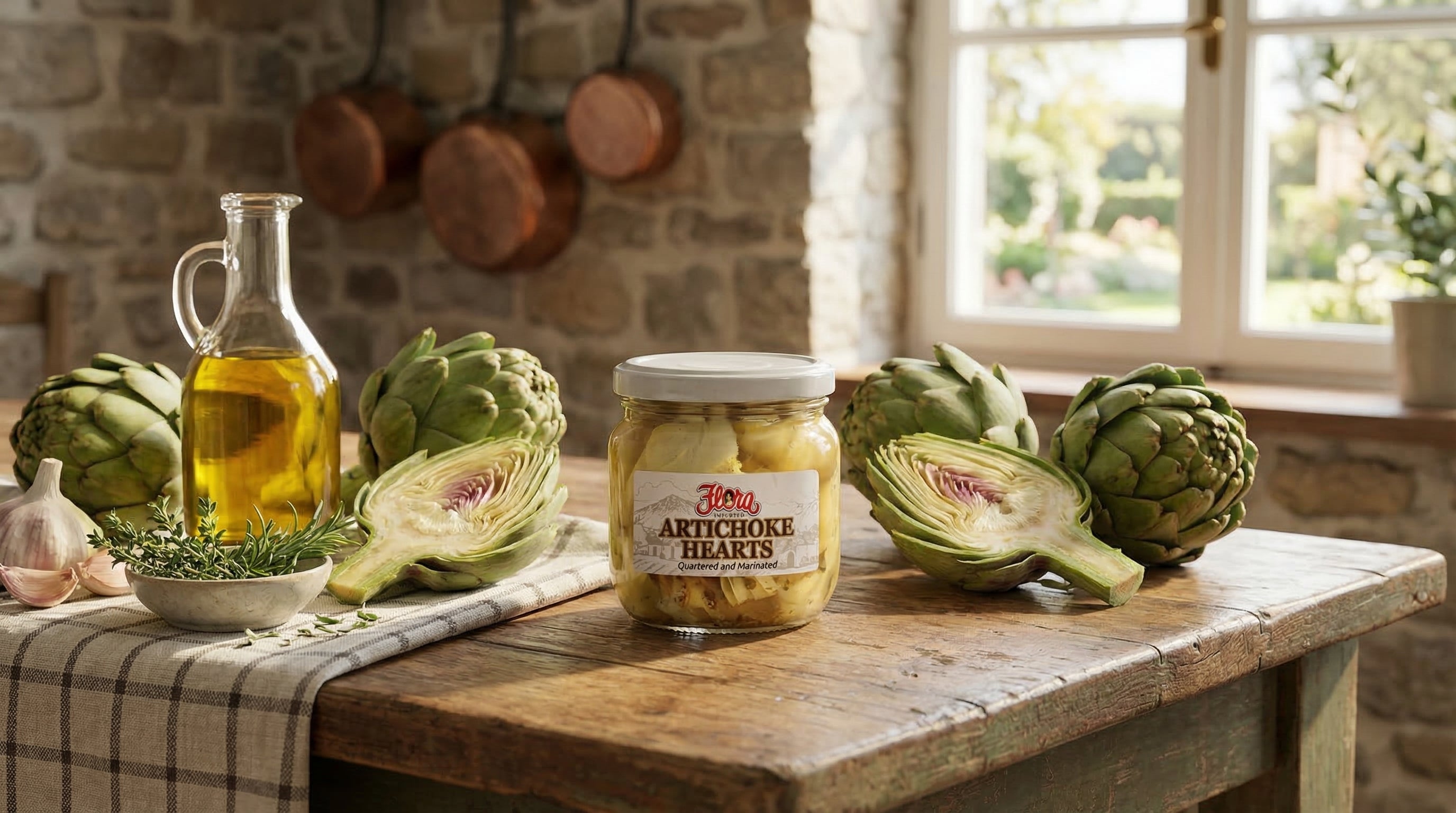 アーネストハーツ　earnest hearts croco muso Artichoke Hearts Quartered & Marinated - 6oz – Flora Foods