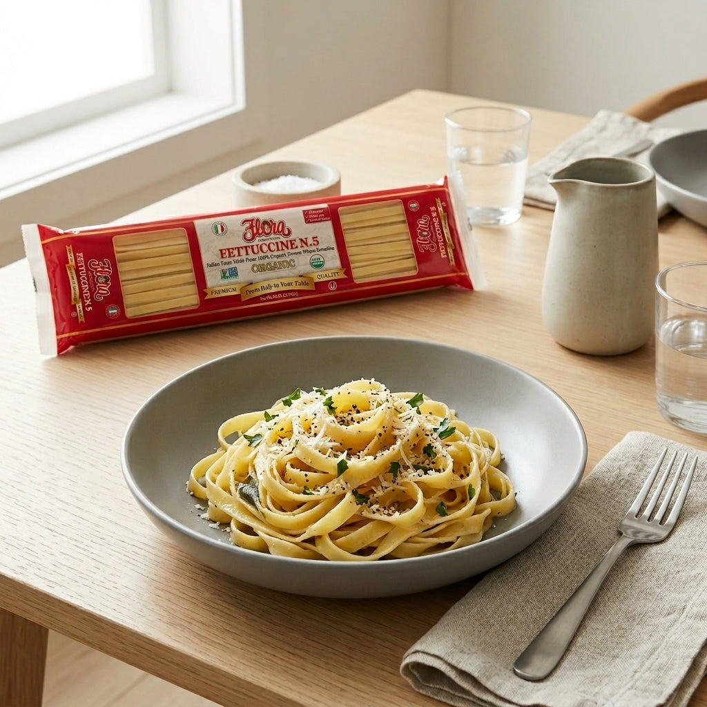 Italian Organic Fettuccine #5 – Flora Foods