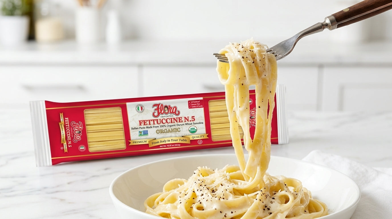 Italian Organic Fettuccine #5 – Flora Foods