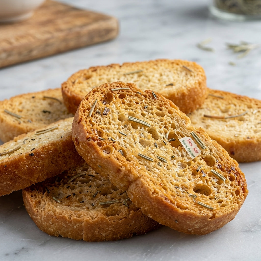 Organic Bruschette Mini Toasts - Rosemary – Flora Foods