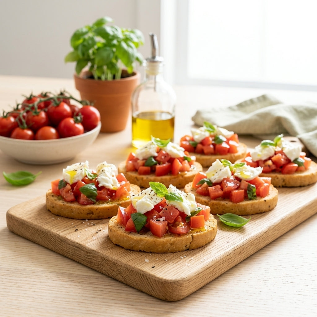 Organic Bruschette Mini Toasts - Tomato and Basil – Flora Foods