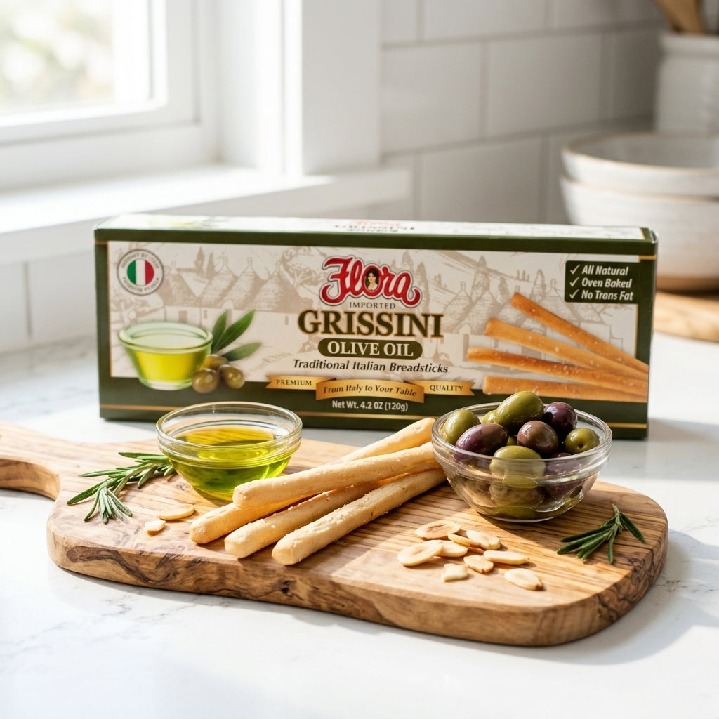 Grissini Olive Oil - Italian Breadsticks – Flora Foods