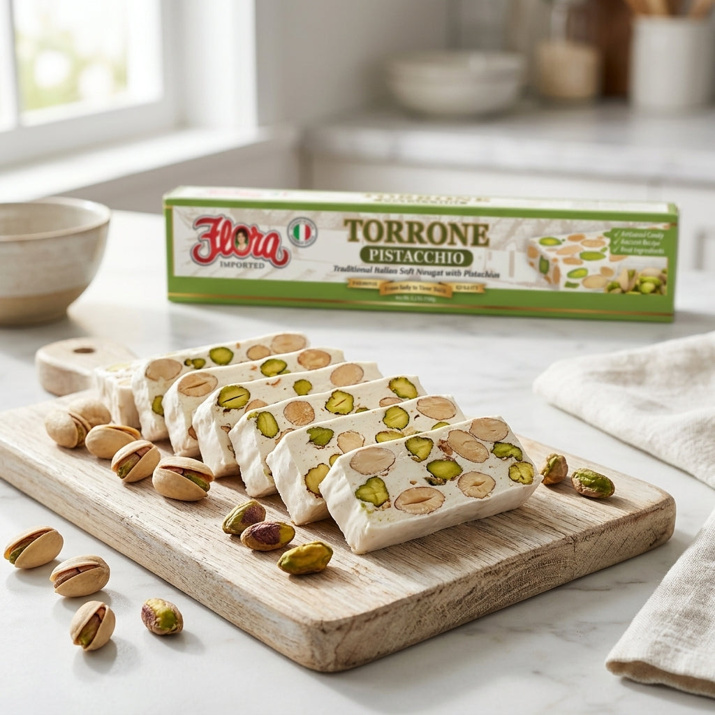 フローラナッツ 20グラム Torrone Pistacchio - Italian Soft Nougat with Pistachios (5.3oz